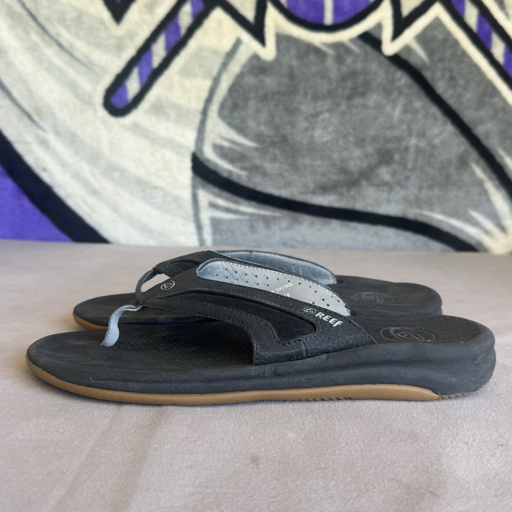 Size 10 - Reef Men's Flex‎ Sandal Black Silver